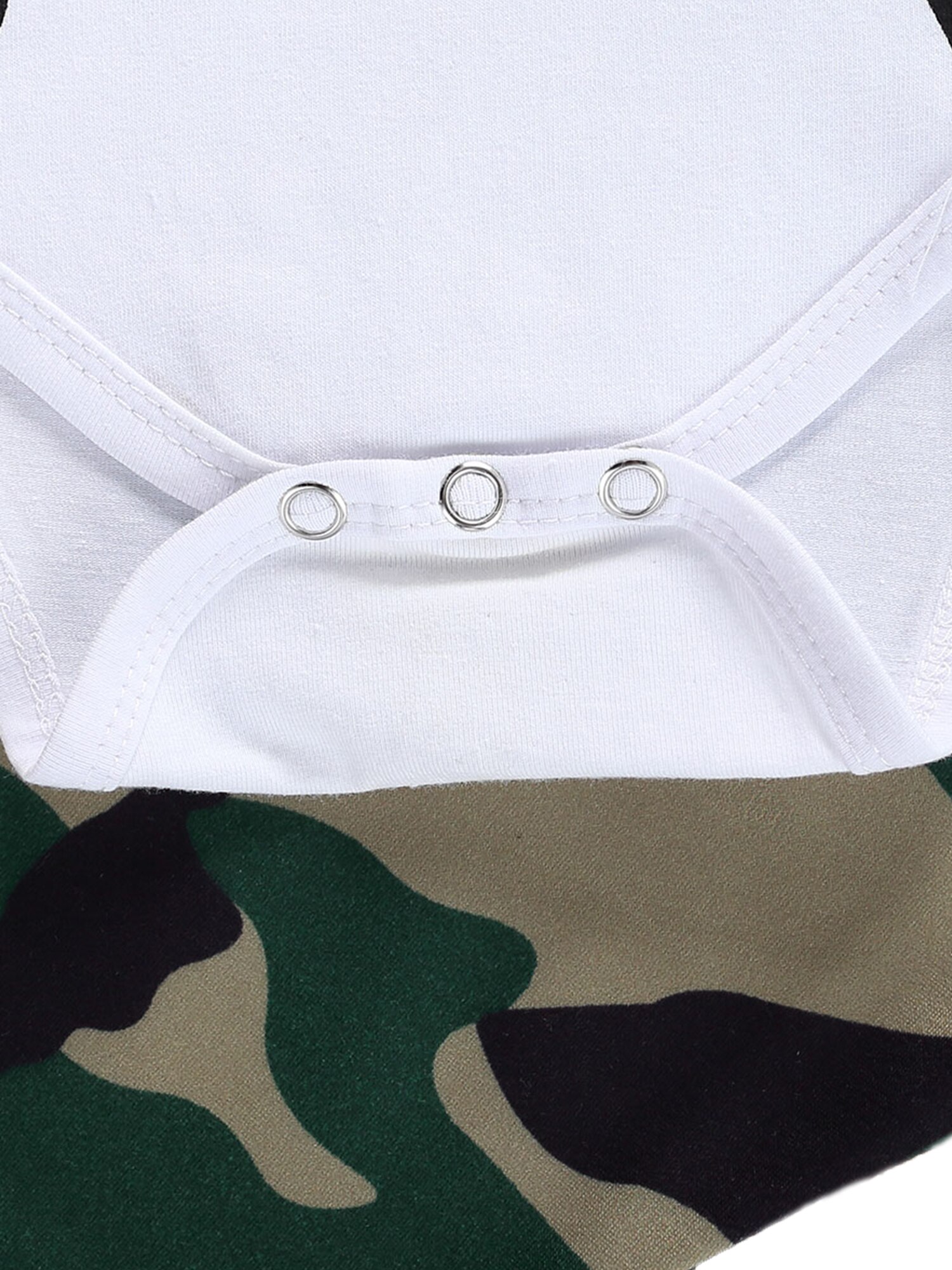 0-24m babyjongenskleding unieke brief stropdas lange mouwen jumpsuit camouflage broek met hoed