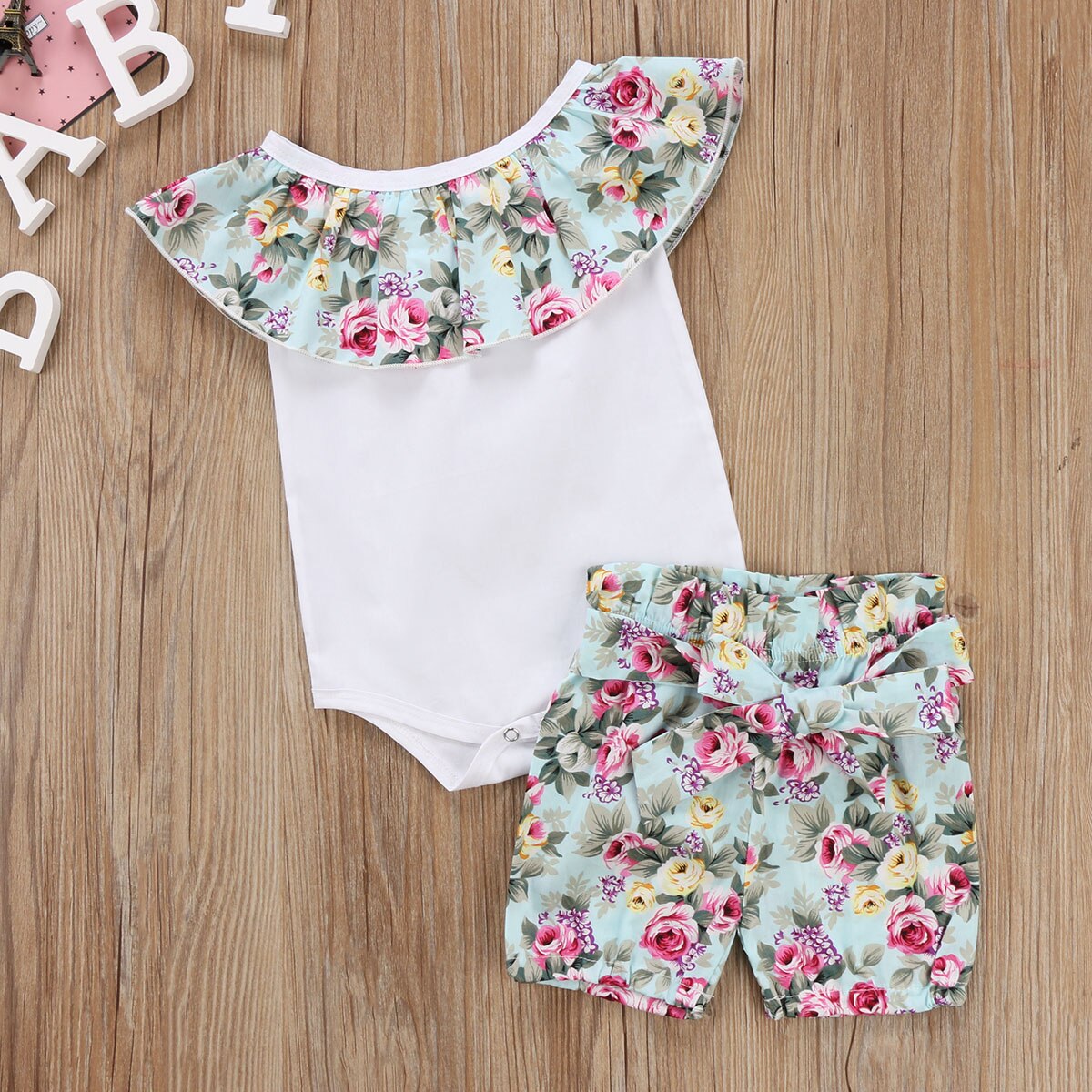 Baby romper pakje bloemen, Teddykopf Baby, lichtroze | Voordelig bij