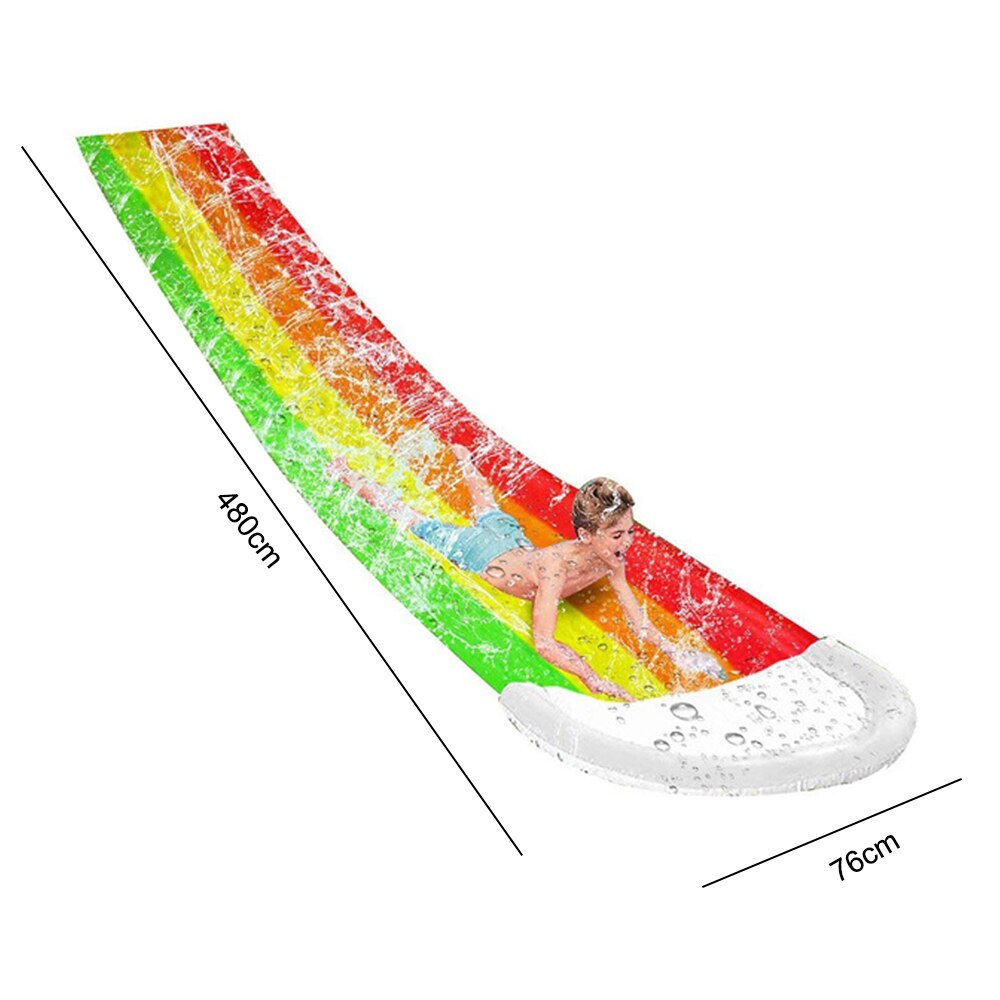 Rainbow Pattern Kids Waterslide Rainbow Waterslide Kids Surf Pool Funny Beach Party Summer Garden