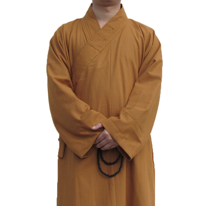 Buddhistisk munke klæder tøj kostume shaolin munke tøj buddhistisk munke tøj uniform meditation traditionelt kinesisk tøj: Brun / Xl