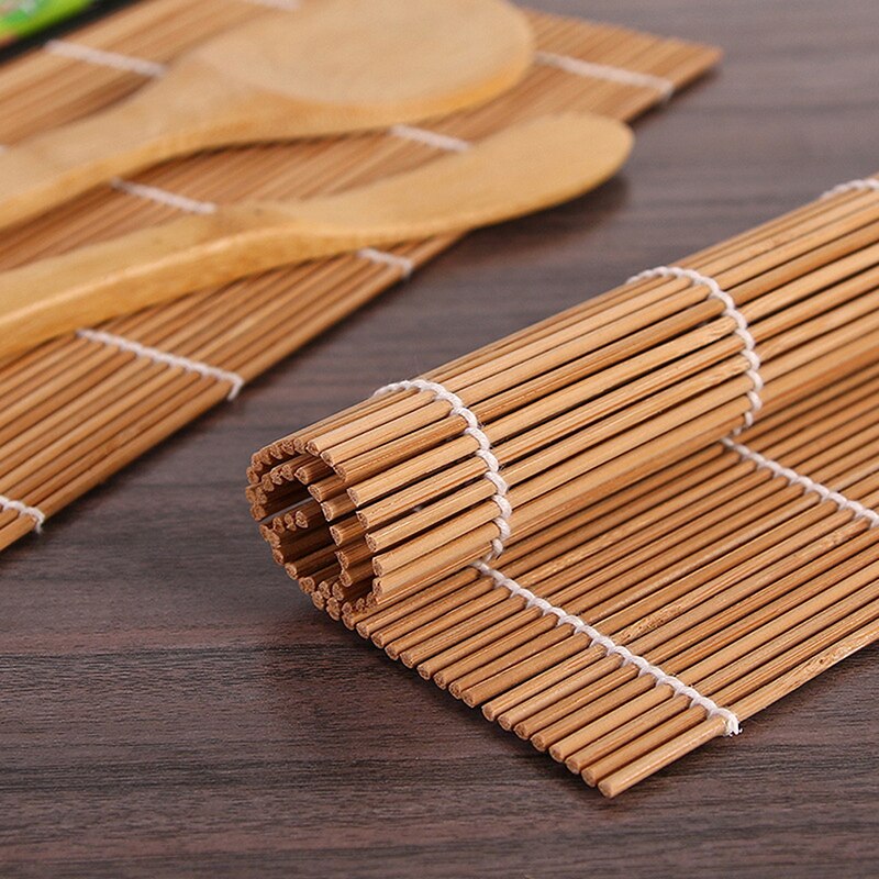 Juego de utensilios de cocina para hacer Sushi, 1 Juego de cortinas de Sushi, Kits de preparación de arroz de Sushi, herramientas de cocina, palillos, cuchara, cuchilla de Sushi