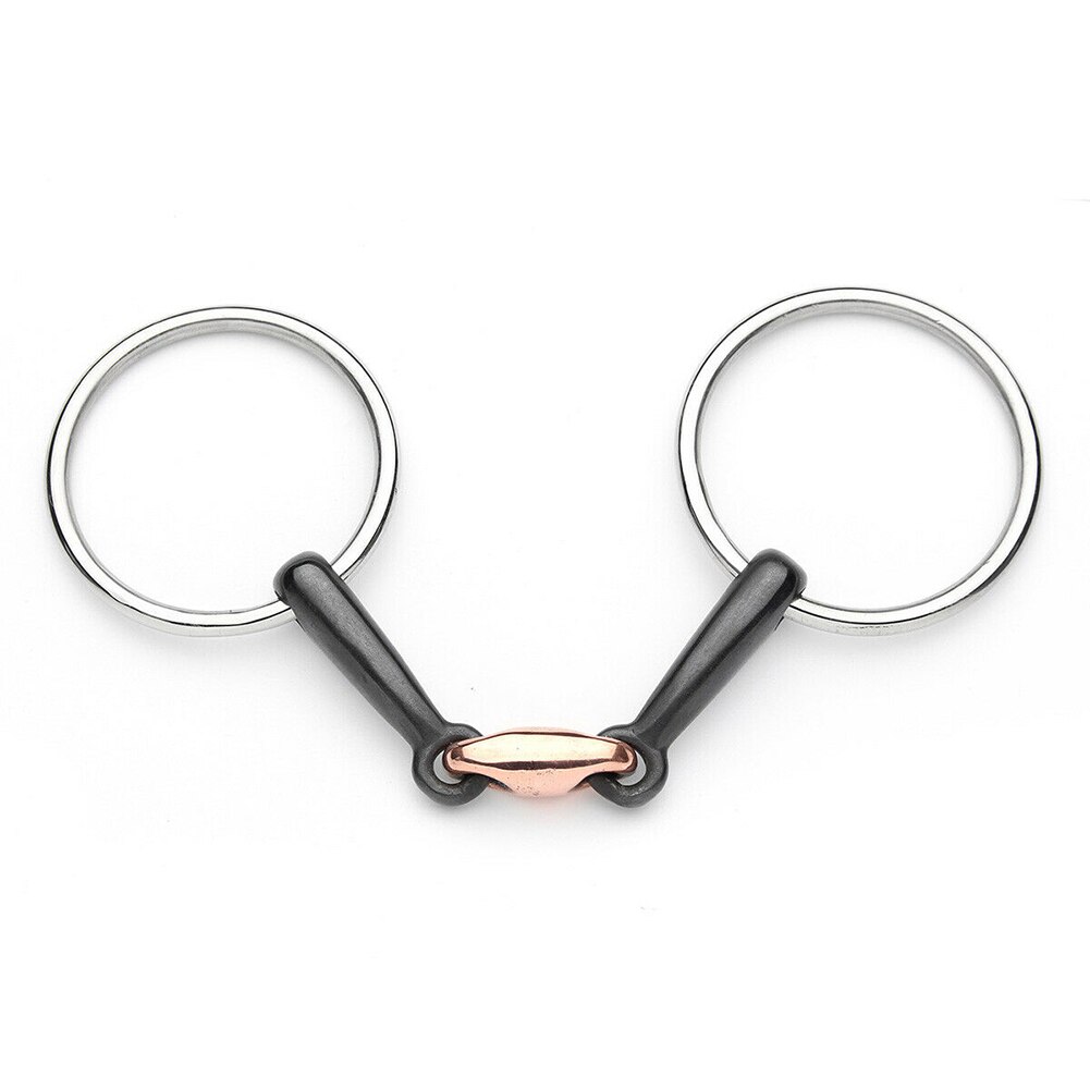 Rodillo pulido para entrenamiento , Mini accesorios, anillo suelto curvo Para Caballo, broca de Snaffle de acero inoxidable portátil