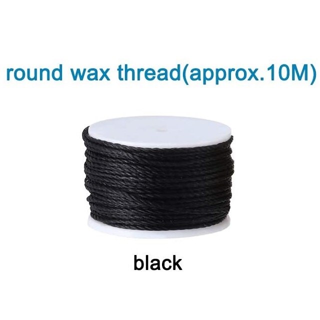 Leather Sewing Awl Hand Stitcher, Needles and Replacement Spools of Thread, Stitching Awl Tool Kit for Leather Fabric Supplies: RoundBlack