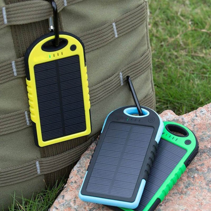 Caja de energía móvil a prueba de agua, cargador Solar Universal, 2 puertos USB, cargador externo para caja inteligente