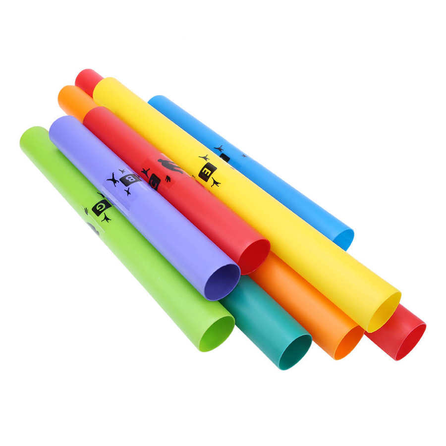 Tunet percussion tube plast c dur diatonic skala sæt percussion tube til musik oplysning legetøj