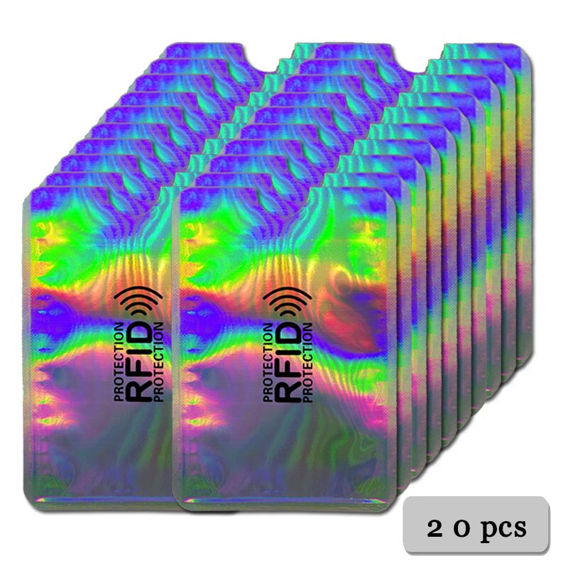Anti Rfid Kaarthouder Portemonnee Blokkeren Reader Lock Bank Kaarthouder Id Bank Card Case Aluminium Bescherming: 20pcs Colorful