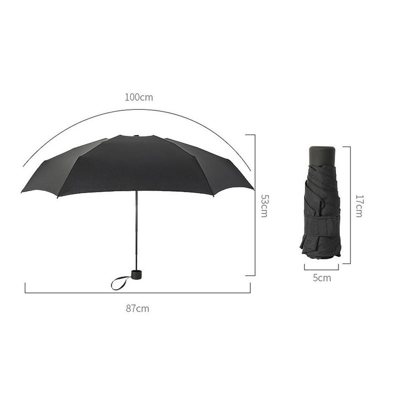 Pocket Mini Umbrella, Folding Pocket Compact Umbrella, Sun-proof Wind-proof Rain-proof And Uv-proof 5 Folding