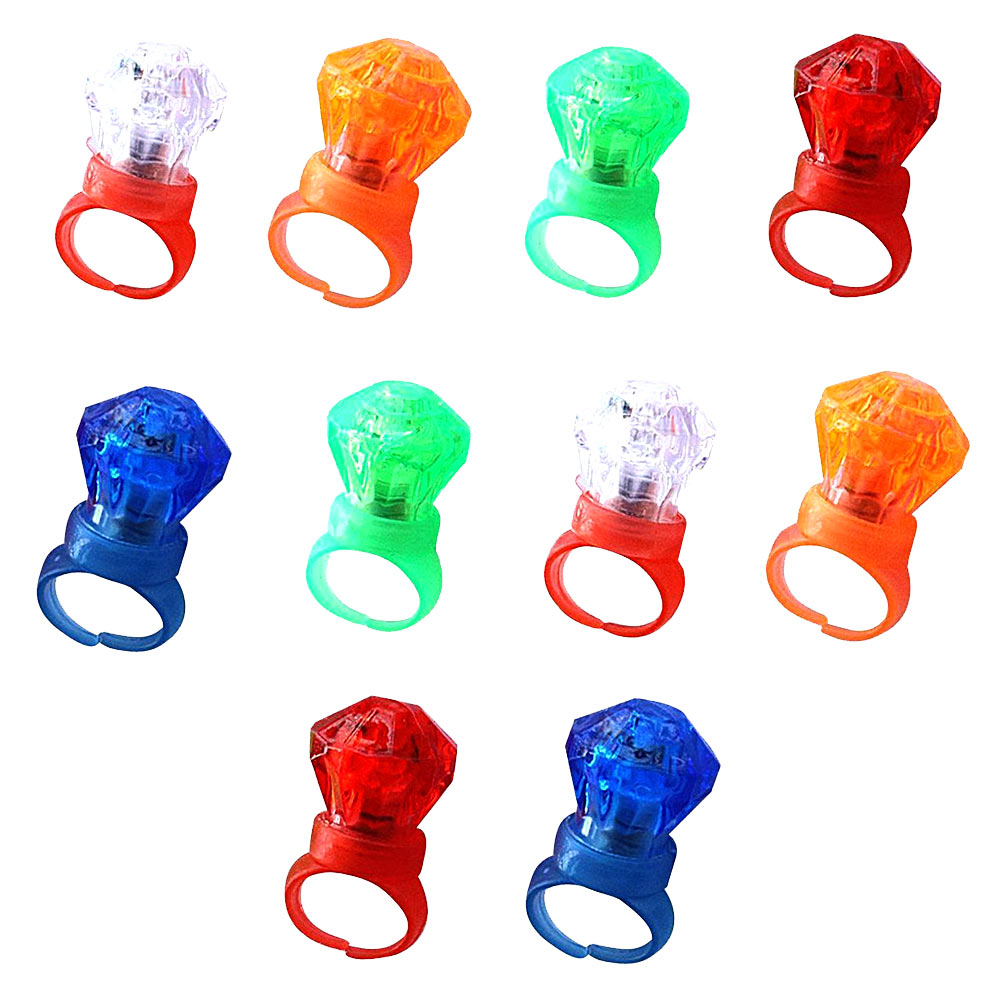 10Pcs LED Children Finger Lights Toys Kids Boys Girls Dazzle Colour Finger Ring Toy Event Party Festival Lantern