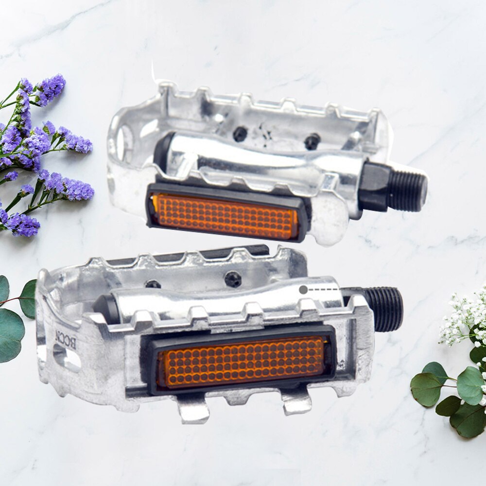 1 Pair Aluminum Alloy Bike Pedal for Fixed Gear Mountain Bike: Silver