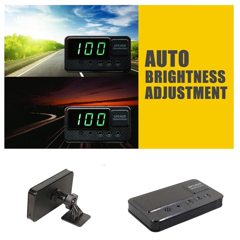 Universal Gps Speedometer Odometer Mileage Hud Display Digital Speed Alarm Mph Kmh for Cars Trucks Motorcycle and Bicycle Tools