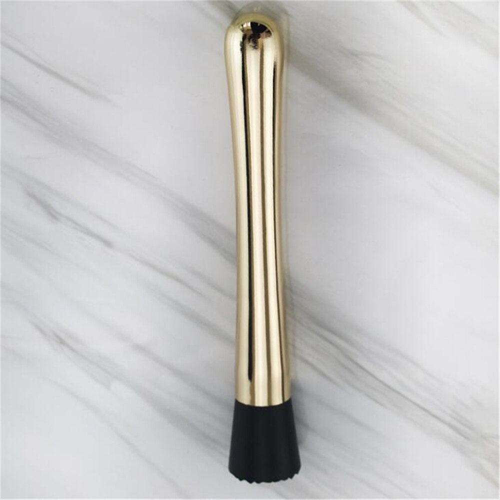 Mezclador de barra de acero inoxidable para cóctel, herramientas de trituración de hielo, Mojito para bebidas de frutas, trituradora, herramienta de Bar: Gold