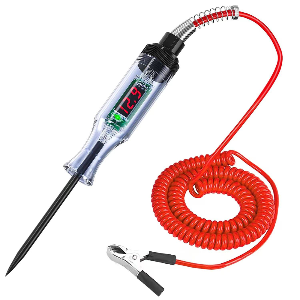Neue Auto Lkw Spannung Circuit-Tester Auto 6V 24V Werkzeuge Auto diagnose Sonde Test Stift Glühbirne Elektrische mess Stift Werkzeuge: Rot