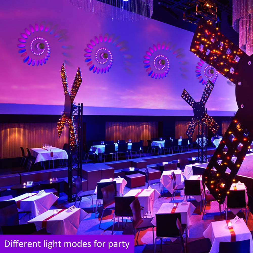 Rgb spiral hul førte væg lyseffekt væglampe med fjernbetjening farverig wandlamp til fest bar lobby ktv boligindretning