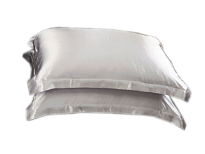 58x70cm High Standard Pure Satin Silk Soft Pillowcase Cover Chair Seat Bedding Throw Pillow Covers Square Pillow Case Multicolor: Grey