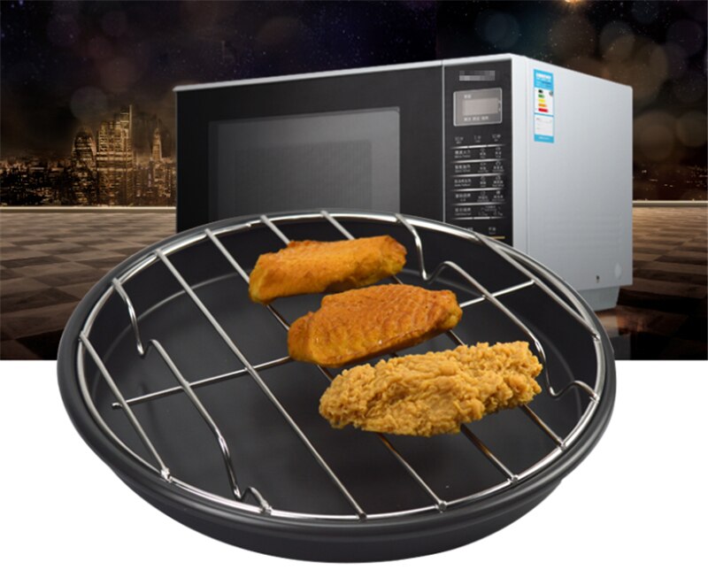 Pizza Pfanne Tablett platte Runde Pizza Grill huhn flüGel edelstahl Grill Pfanne ofen mikrowelle Grill Nicht-Stock Grill Platte