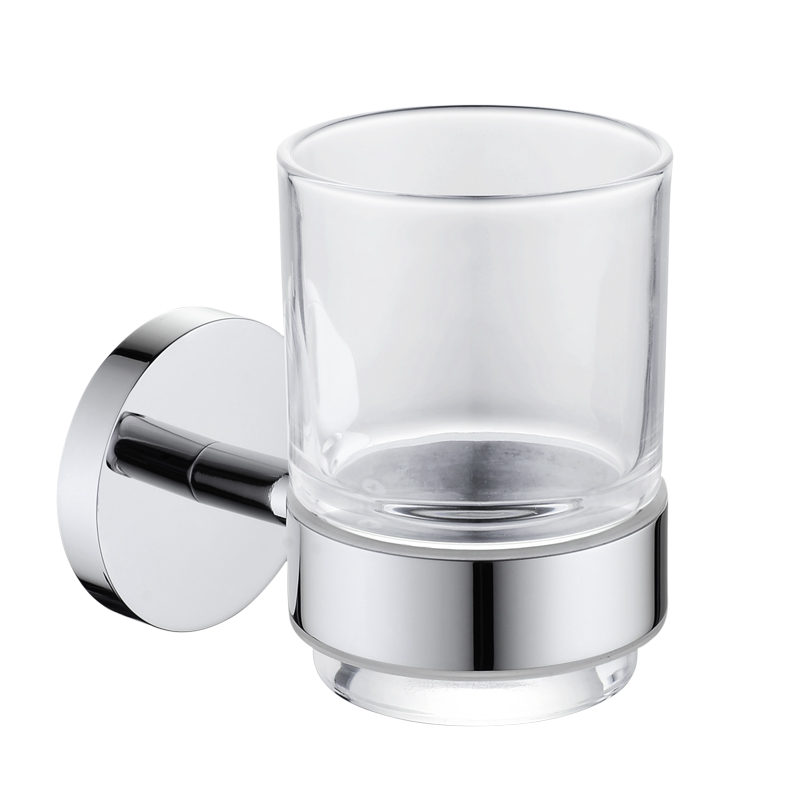 Porte-gobelet mural pour brosse à dents unique en acier inoxydable support de verre et poli, accessoires de salle de bain 304: 1pcs