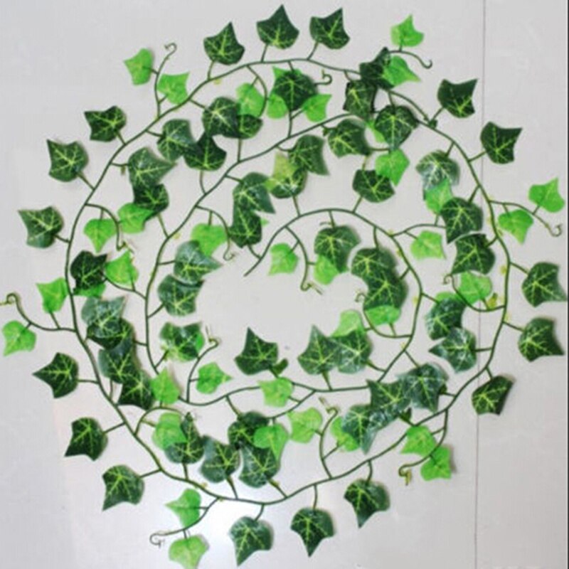 250cm kunstige planter slyngplante grøn blad vedbend vinstokke til hjemmet bryllup dekoration gør det selv hængende krans kunstige blomster