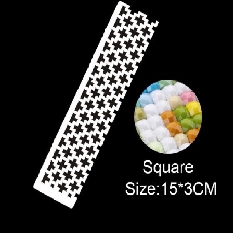 Square Painting Tool Ruler Stainless Steel DIY Drawing Ruler Blank Grids For Full Partial Drill 5D Diamond Painting Accessories: 15x3cm square