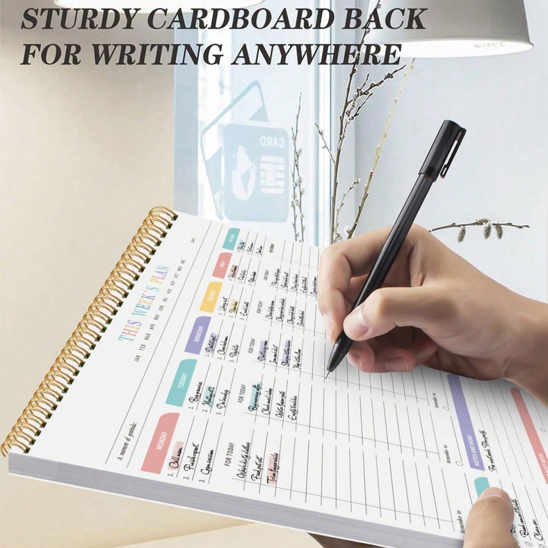 Minimalist Weekly Planner Pad | Undated Schedule Organizer with Habit Tracker & To-Do List | Daily Task Notepad