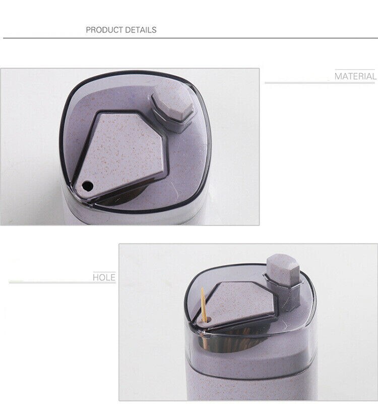 Automatic Toothpick Holder Container Wheat Straw Household Table Toothpick Storage Box Toothpick Dispenser