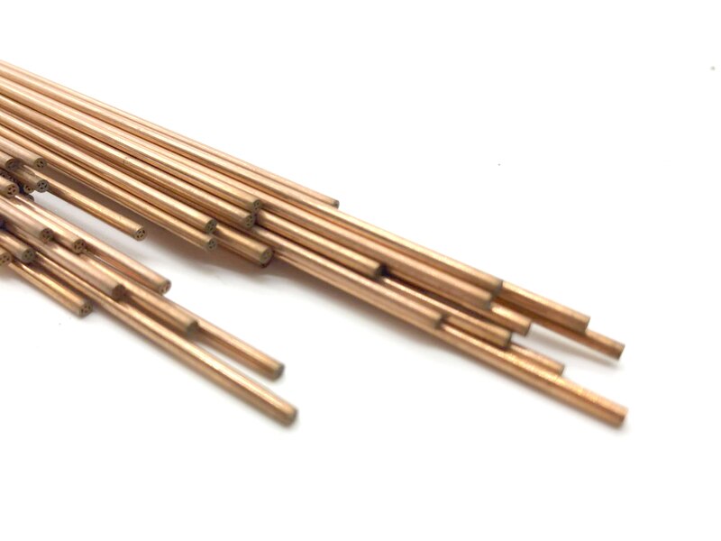 5x M2×0,4 Mm Rote Kupfergewinde-Elektrode – 50 Mm Länge, Für EDM/Entladungsbearbeitung