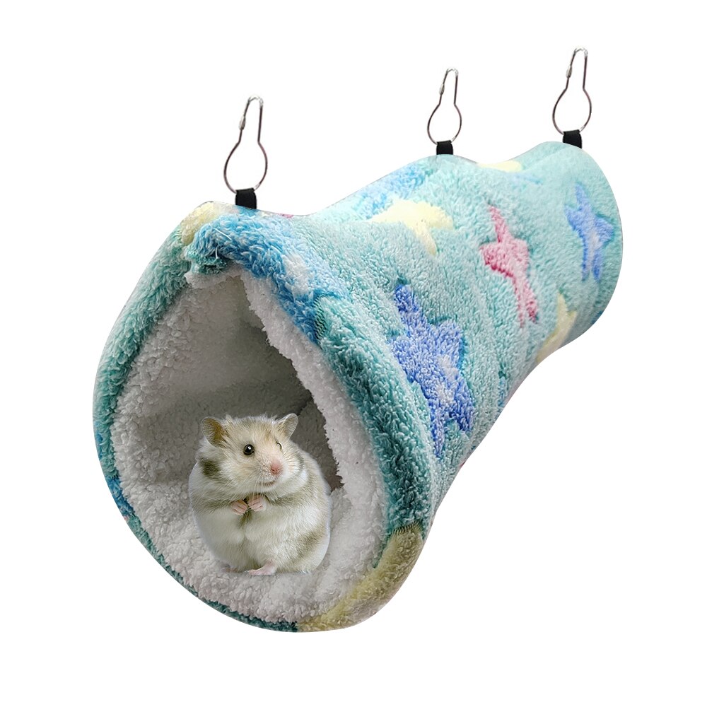 Riippumatto hamsterille kukka rotta laukku soopeli marsu superpehmeä tunneli pehmopesä pieni lemmikki lämmin puuvilla pesä