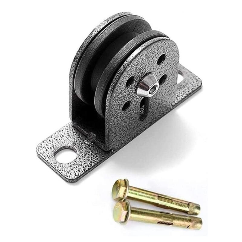 1Pcs Fitness Fixed Pulley, Wire Rope Guide Wheel, Steel Wheel Fixed Bearing Pulley Block