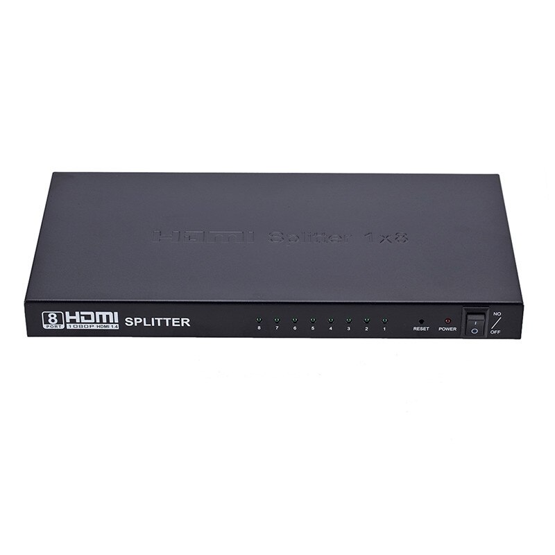 8 Ports HDMI-compatible Splitter To 8 HDTV Monitor 1 Input 8 Output HD Distributor 1 In 8 Out 1080p