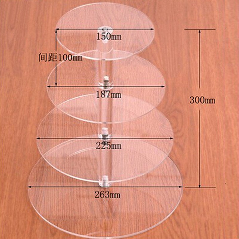 3 4 5 Tier Cake Houder Ronde Acryl Cupcake Cake Stand Monteren Demonteren Thuis Verjaardag Gereedschap Party Stand Decoratie: 4 Tier