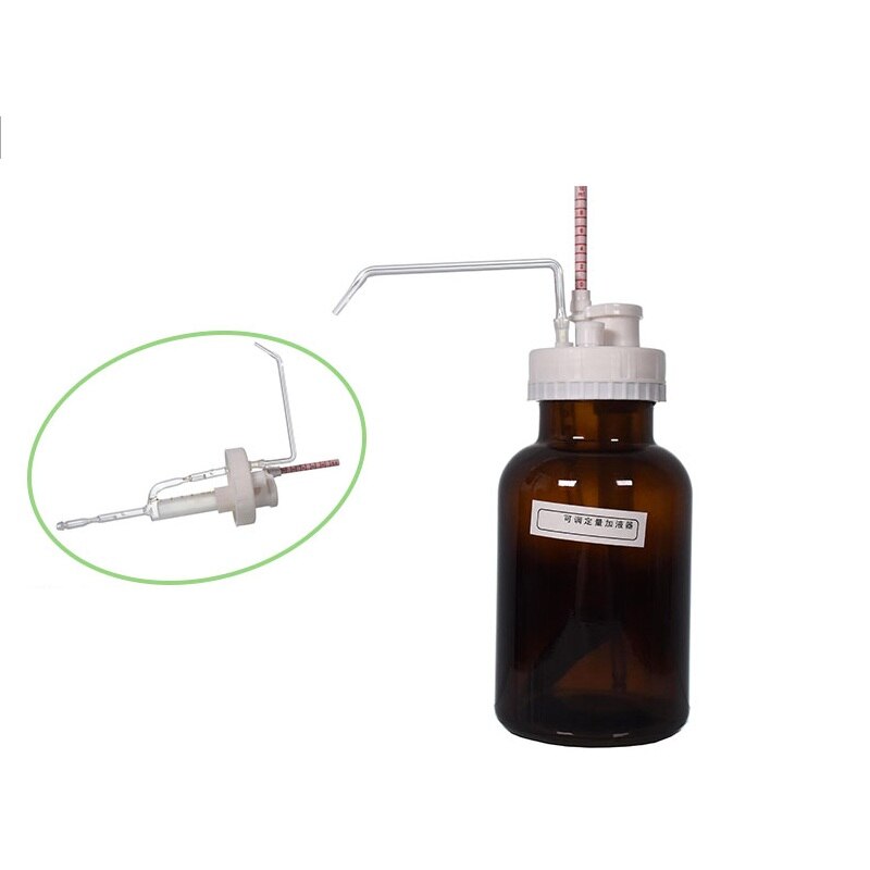 Adjustable Glass Dispenser Brown Glass Reagent Dispenser Semi-automatic Liquid Dispenser 0.1-1ml 0.5-5ml 1-10ml 1/PK