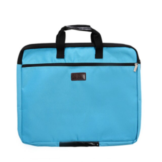 Portable document tasche leinwand A4 office zipper bag große kapazität männer frauen handtasche multi-schicht informationen tasche aktentasche treffen: sky blue