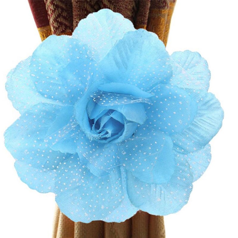 1pc pioenroos bloem gordijn clip-on stropdas band touw huisdecoratie gordijnen achterkant houder stropdas houder clip doek bloem