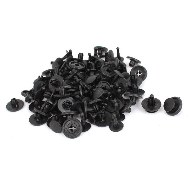 7mm Dia Hole Plastic Rivets Fasteners Universal Pin Clips For Car Auto Fender Vehicle Set