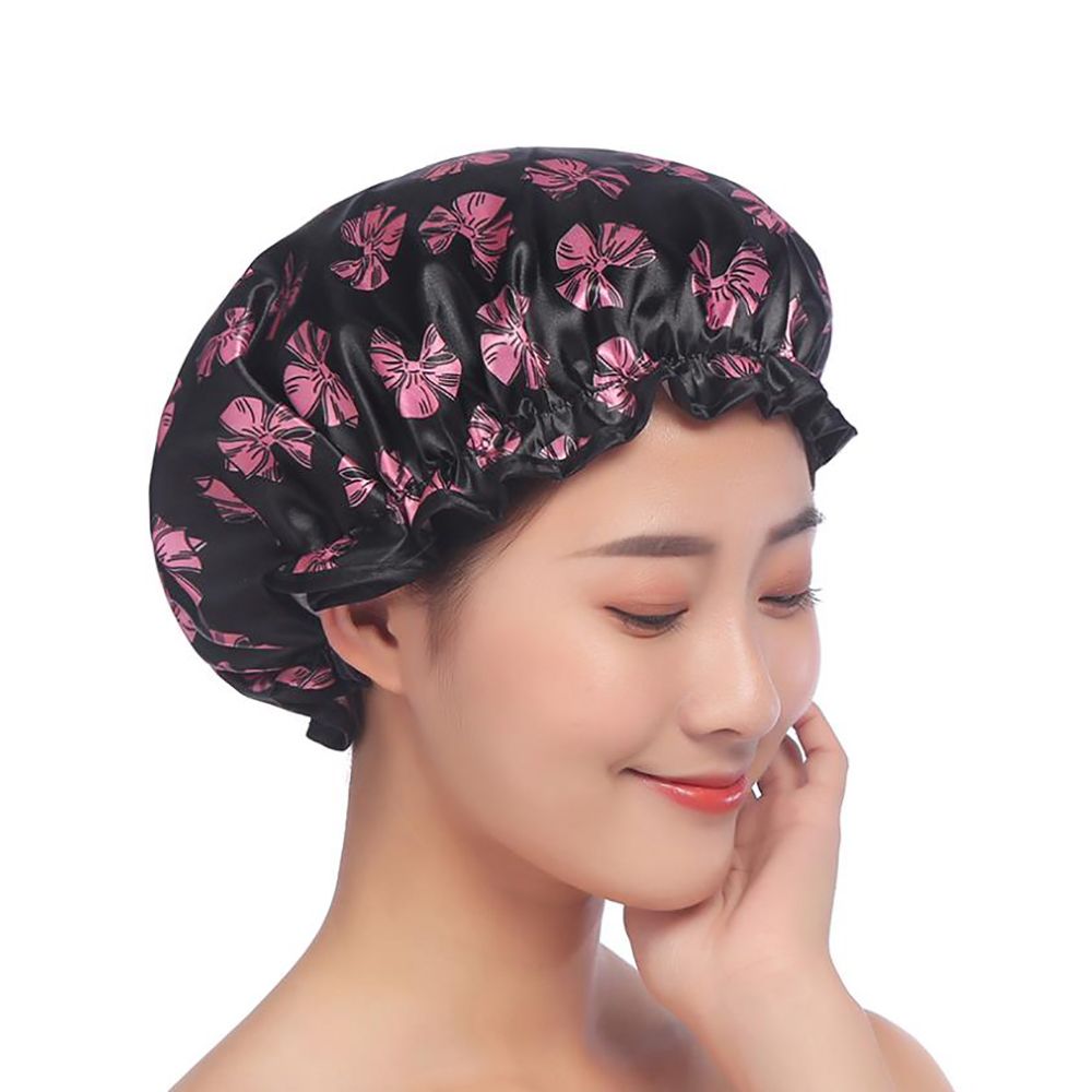 1PC Waterproof Bath Cap Thick Shower Hair Cover Soft Shower Hat Elastic Sleeping Cap Makeup Remover SPA Bathroom Accessories