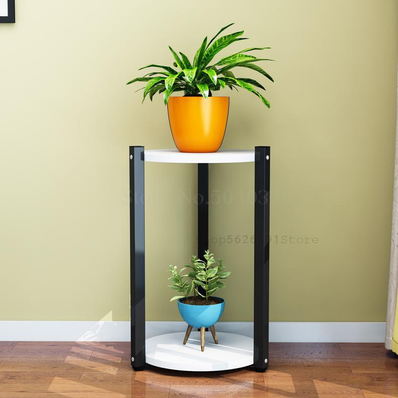 Multi-layer flower stand interior decoration space balcony flower stand wrought iron living room flower pot rack small flower: VIP 2