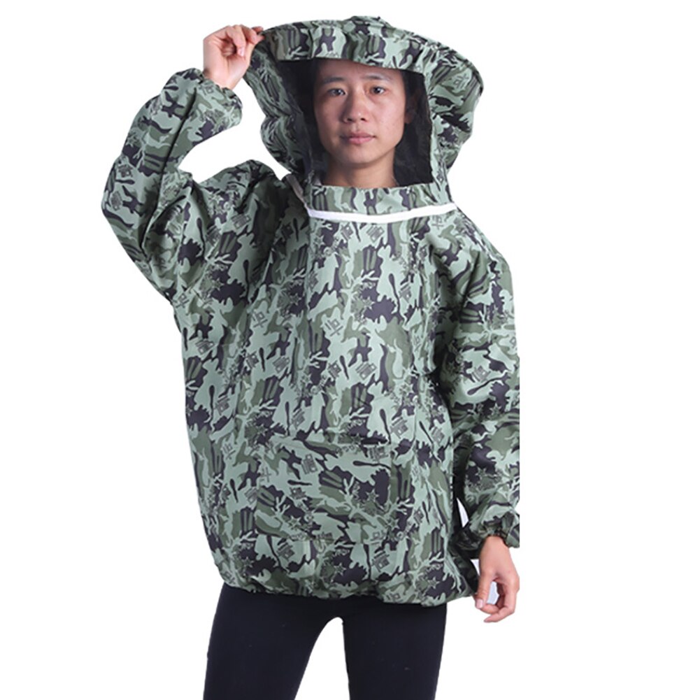 Protective Suit Apiculture Upper Body Farm Home Supplies Costume With Hood Unisex Veil Beekeeping Clothing Anti Bee