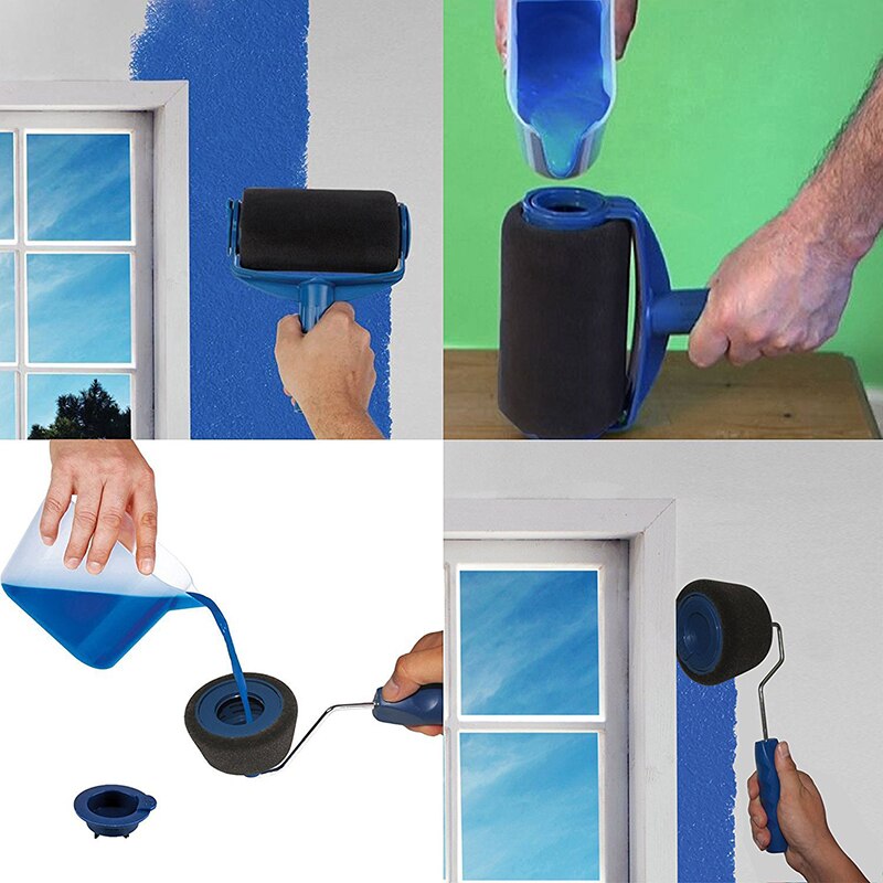 Verf Roller Borstel Kit Huis Verf Rollers Multifunctionele Set Verf Handvat Huishouden Gebruik Muur Decoratieve Tool