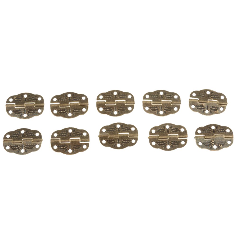 ELEG-10pcs Antiek Brons Legering Scharnier Voor Diy Ambachten Kleine Lade Sieraden Doos