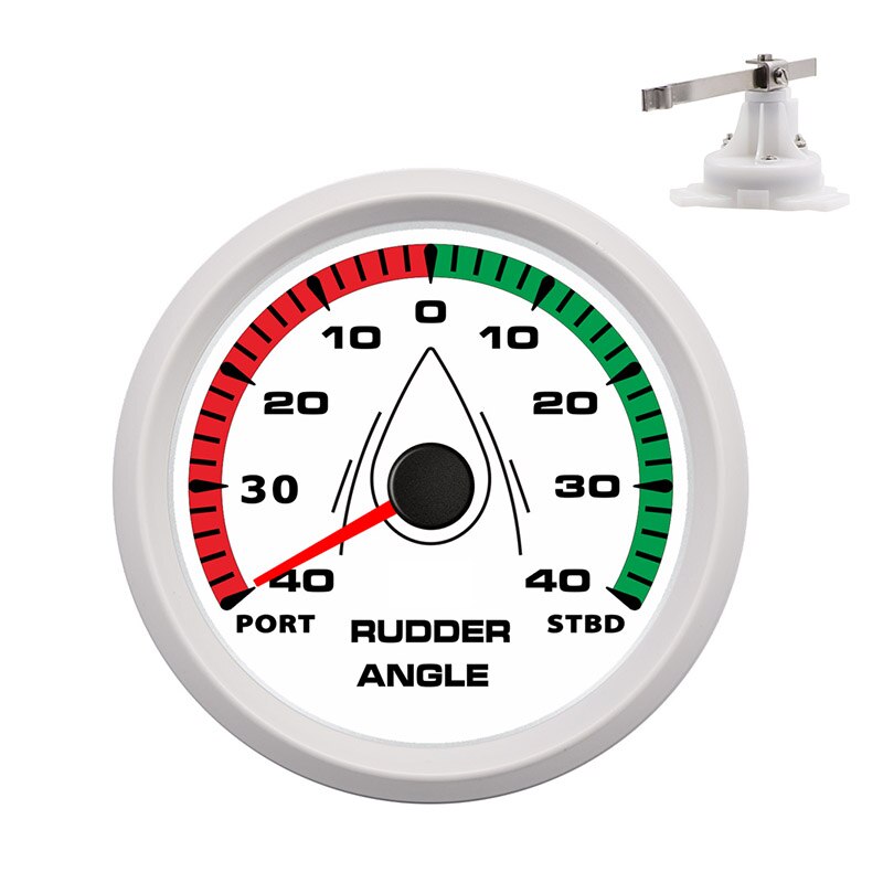 85mm Rudder Angle Indicator 0-190 ohm With Rudder Angle Sensor Set 12V/24V For Car Truck Boat Marine Accessories: WW
