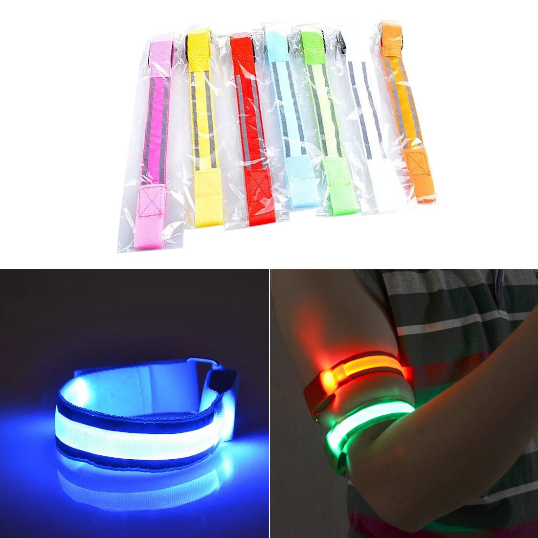 Armband Led Verlichting Running Fietsen Joggen Wandelen Veiligheid Led Licht Elektrische Scooter