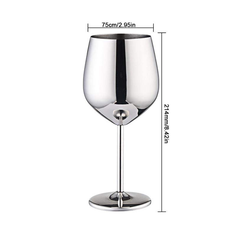 Wine Glasses Copper Silver Rose Gold Stainless Steel Goblet Juice Drink Champagne Goblet Party Barware Kitchen Tool 500ML