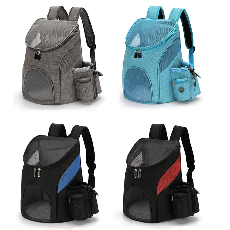 Bolsa de malla portátil para perros, mochila transpirable para perros, plegable, de gran capacidad, bolsa para transportar la portátil, para viajes al aire libre, portador de mascotas