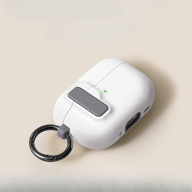 Skyddsfodral för airpods 4 , lyxigt hörlursfodral, stötsäkert fodral med krok