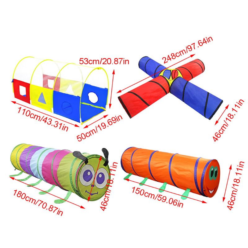 Kids Crawl Tunnelbuis Play Tent Speelgoed Binnen/Buiten Tuin Rups Tent