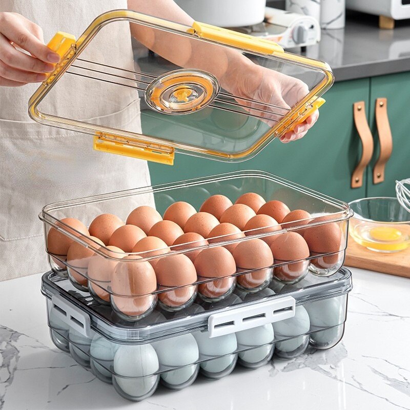 Egg Storage Box Kitchen Drawer Type Egg Storage Box Refrigerator Storage Box Fresh Keeping Box Dumpling Box Household Eggs Holde