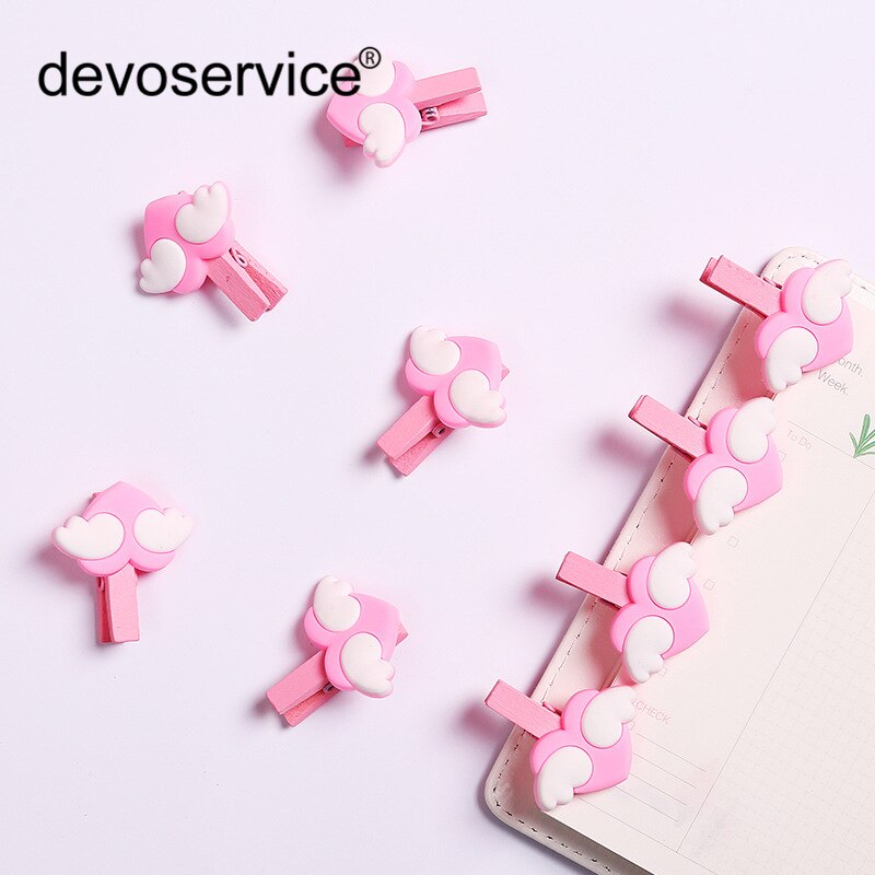Clips De Papel Cerdo 60 Piezas Colores Surtidos Divertidos - Rosado