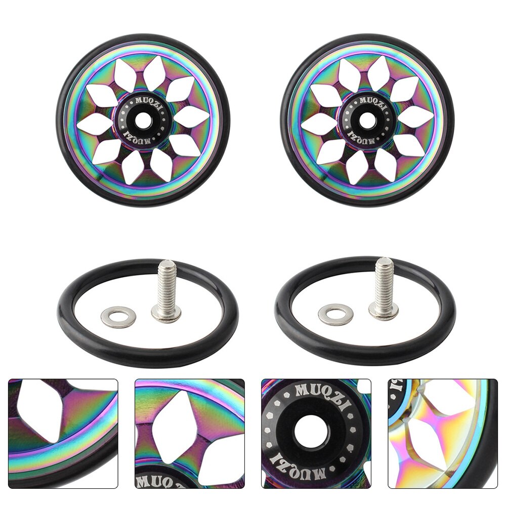Juego de ruedas de aleación de aluminio para bicicleta, ruedas de bicicleta plegables, compatibles con Brompton, 1 unidad: Color