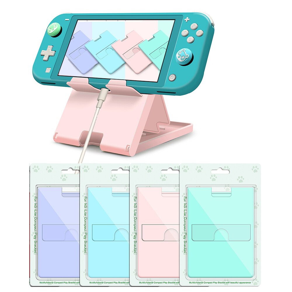 Voor Nintend Schakelaar Game Console Stand Voor Nintendo Switch Mobie Telefoon Pad Roze Houder Voor Ns Beugel Verstelbare Accessoires