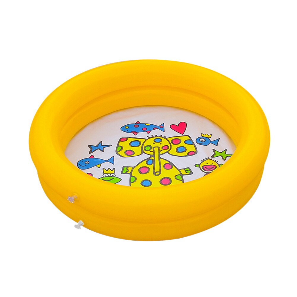 Indendørs udendørs legetøj padle badekar bærbar oppustelig baby swimmingpool have vandspil dyr trykt legecenter rund: Gul
