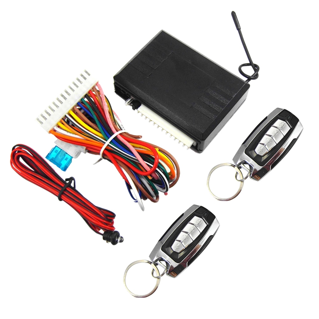 1-Way Car Alarm System Remote Start - Keyless Entry,Two 4-Button Controller